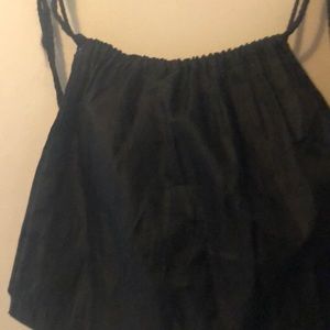 Black drawstring bag
